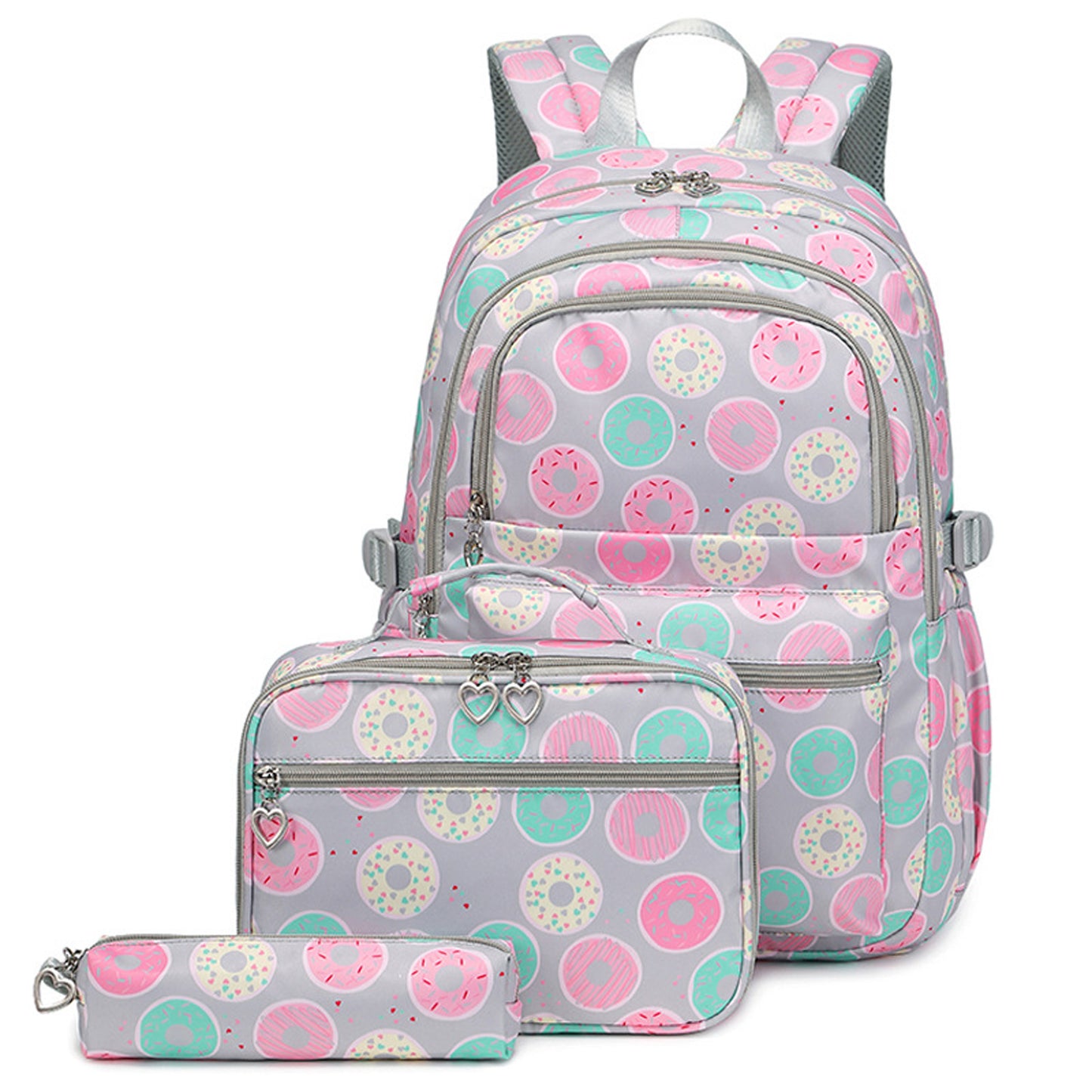 KEBEIXUAN Mochilas para niñas conjunto casual con bolsa de almuerzo