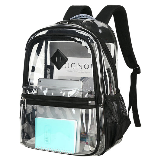 KEBEIXUAN Clear Backpack Heavy Duty PVC Transparent Unisex