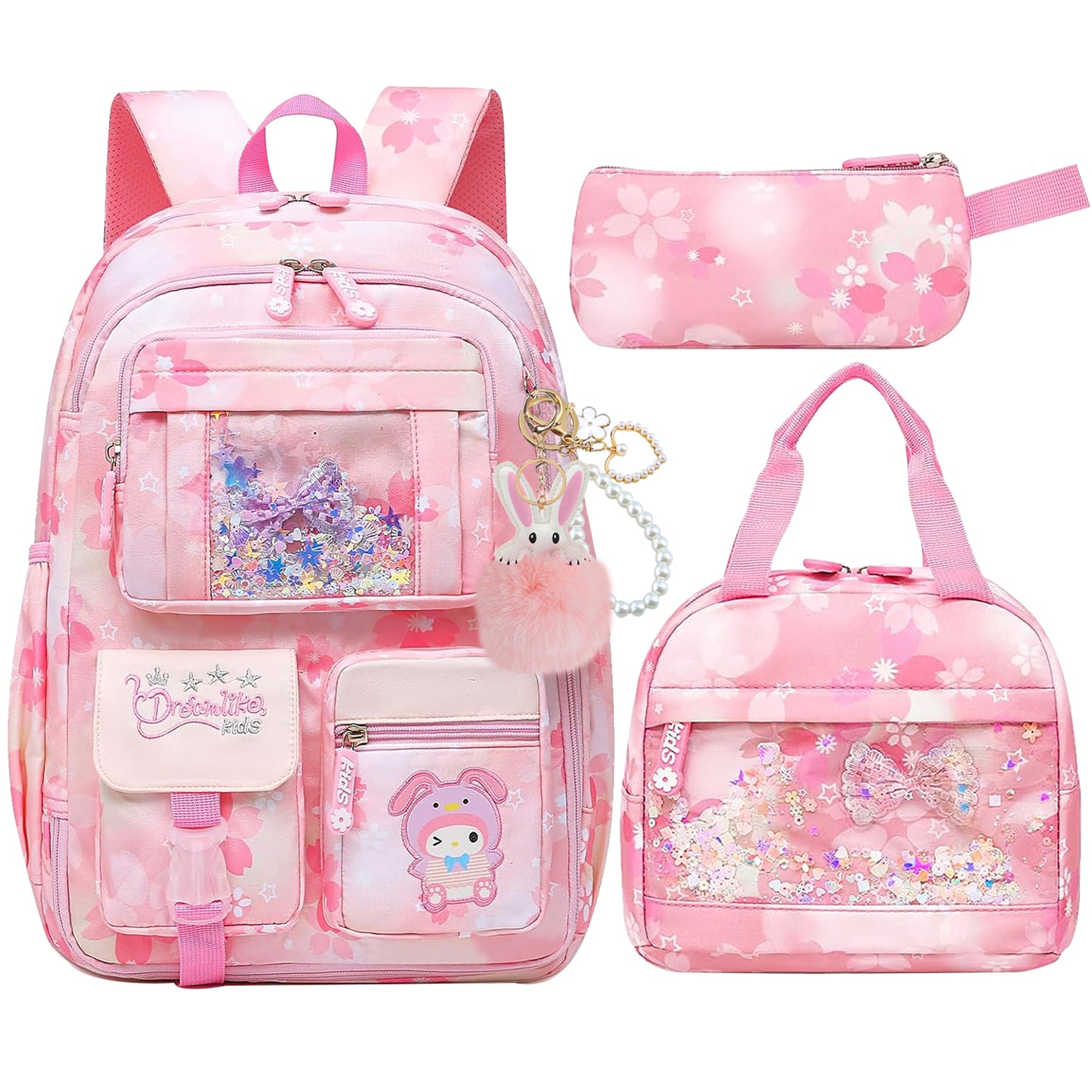 KEBEIXUAN Water-Resistant Large Capacity School Backpack for Girls – with Laptop Compartment