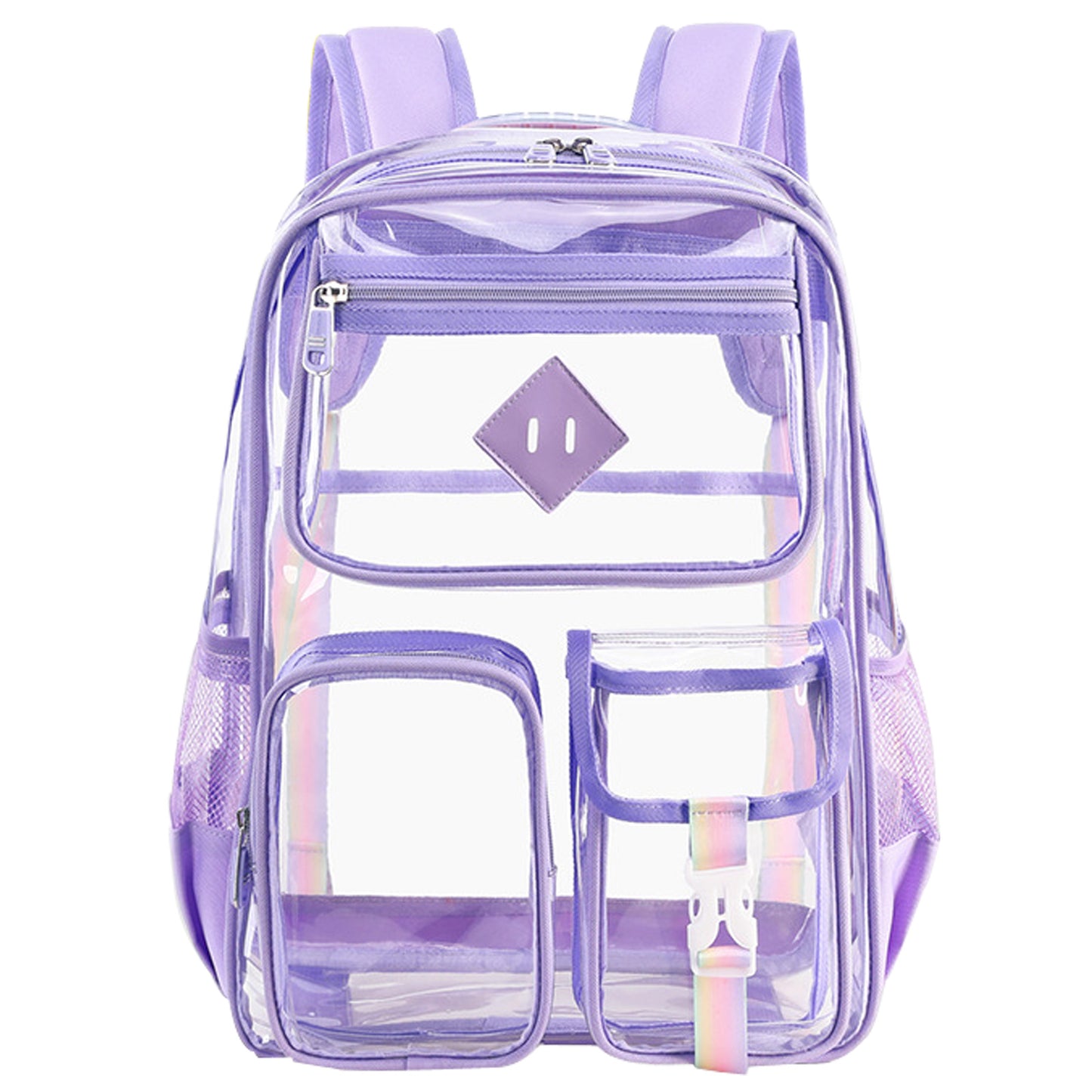 KEBEIXUAN Clear Backpack Heavy Duty PVC See-Through Bag
