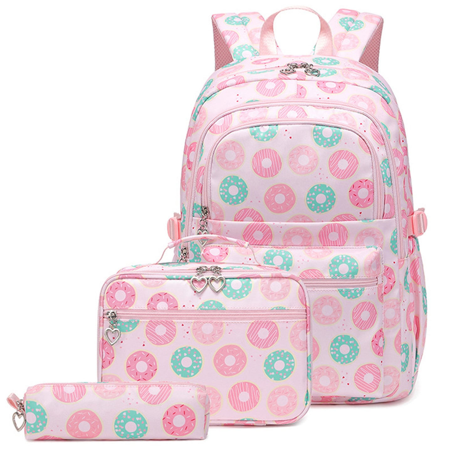 KEBEIXUAN Mochilas para niñas conjunto casual con bolsa de almuerzo