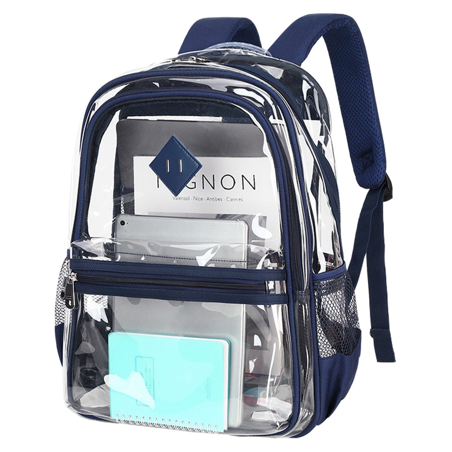 KEBEIXUAN Clear Backpack Heavy Duty PVC Transparent Unisex
