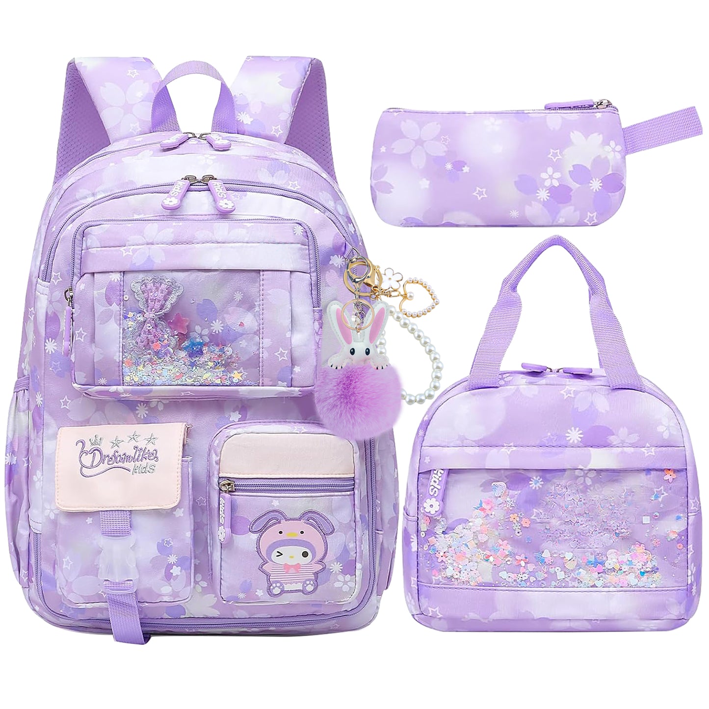 KEBEIXUAN Water-Resistant Large Capacity School Backpack for Girls – with Laptop Compartment