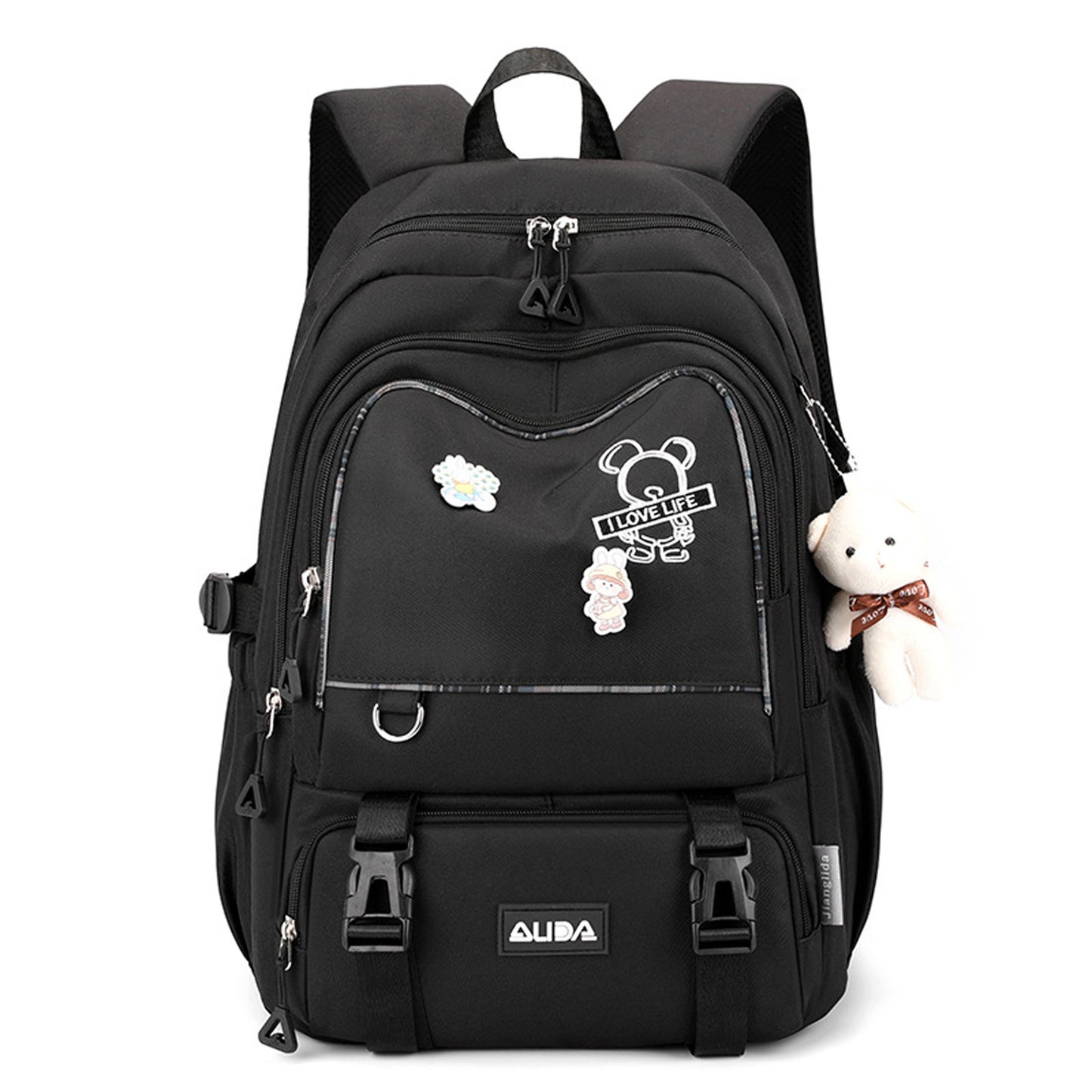 KEBEIXUAN Girls Backpacks Bear Bookbags Elementary Middle School Laptop Compartment