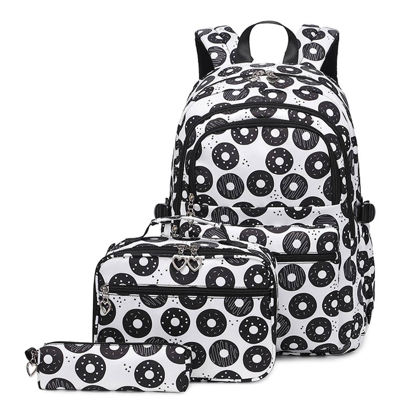 KEBEIXUAN Mochilas para niñas conjunto casual con bolsa de almuerzo