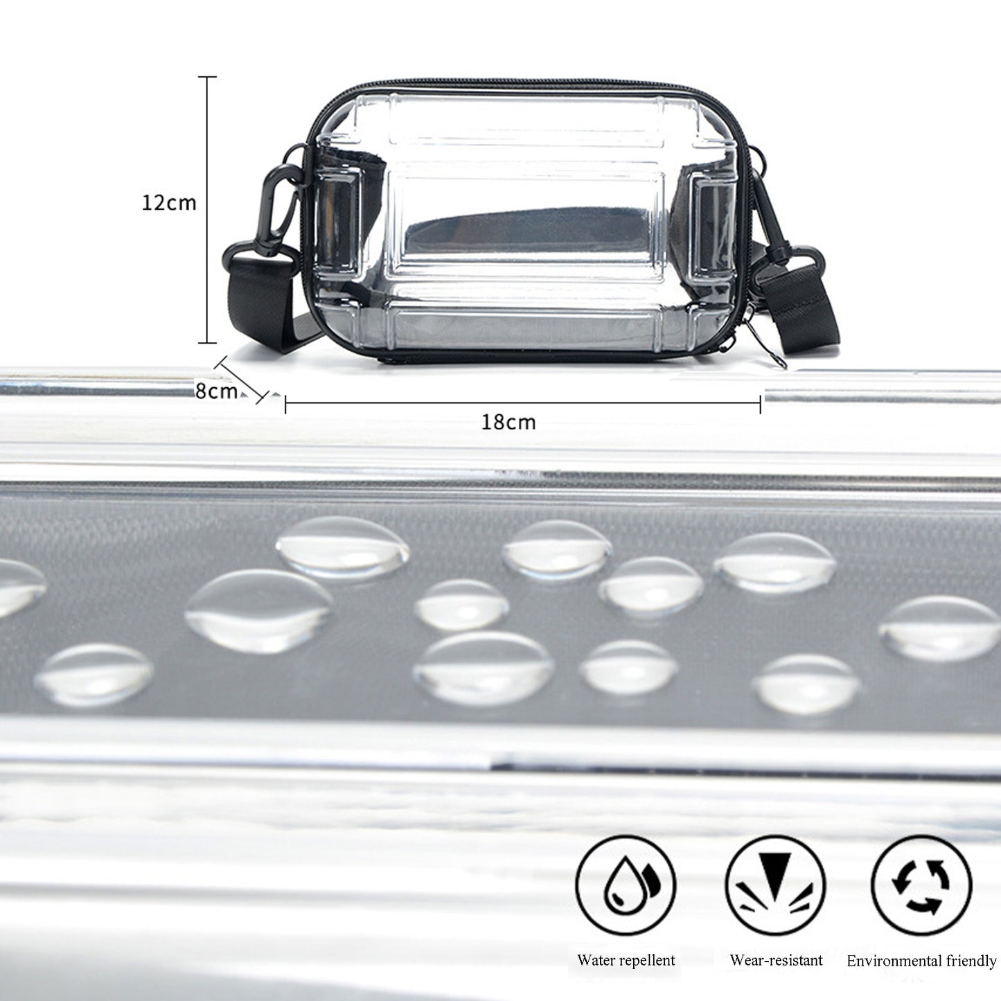 KEBEIXUAN Clear Purse for Women Stadium Crossbody Bag