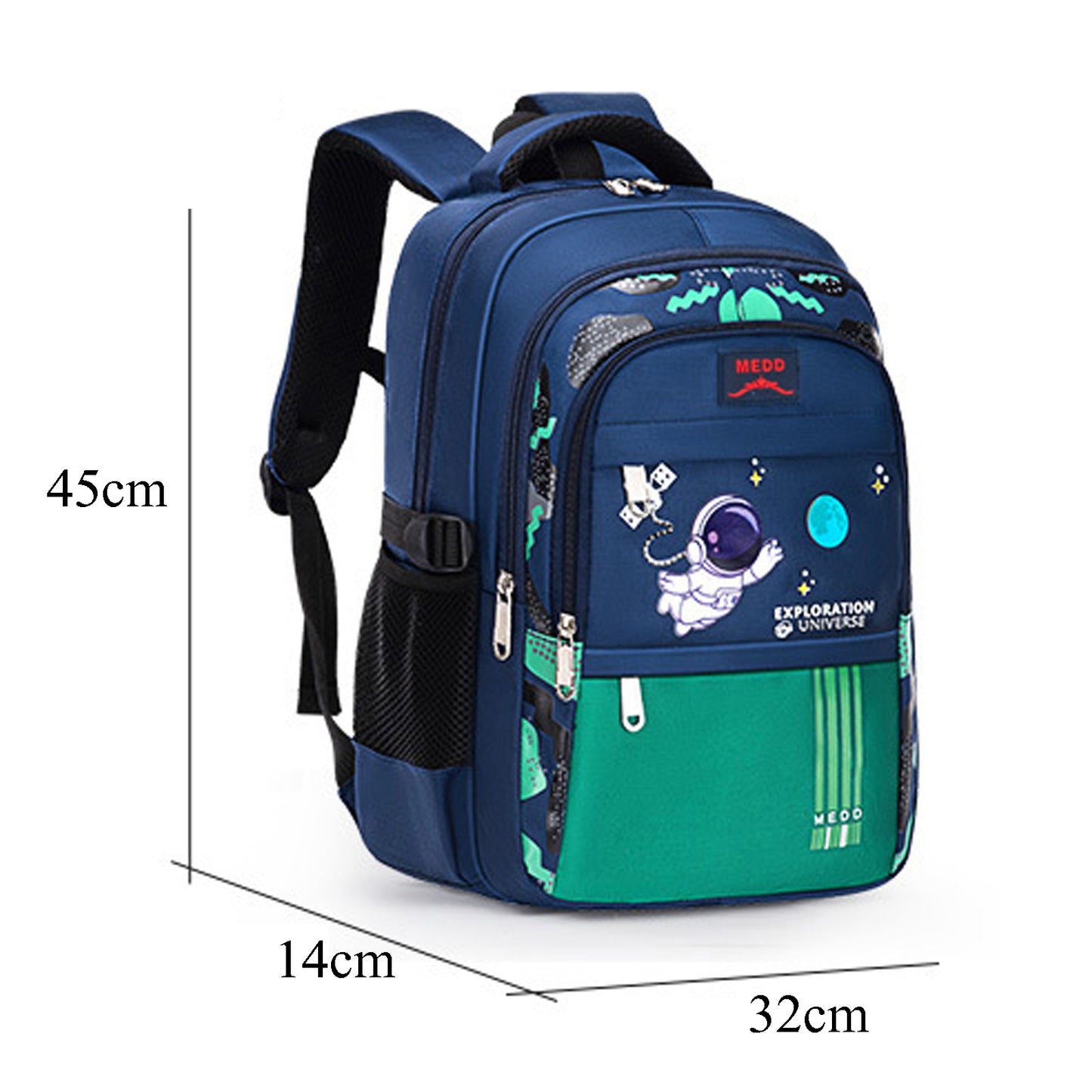 KEBEIXUAN Schoolbag Backpack for Boys Bookbags Space Astronaut Rocket Backpack