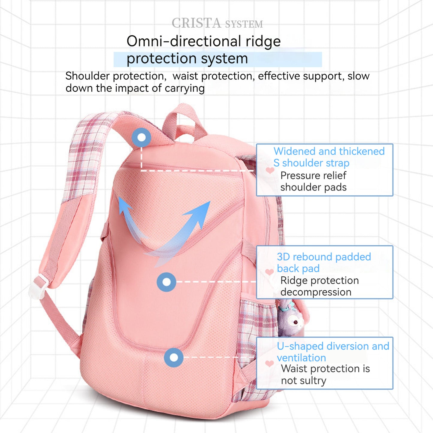 KEBEIXUAN Mochilas para niñas y niños Kawaii Mochila escolar
