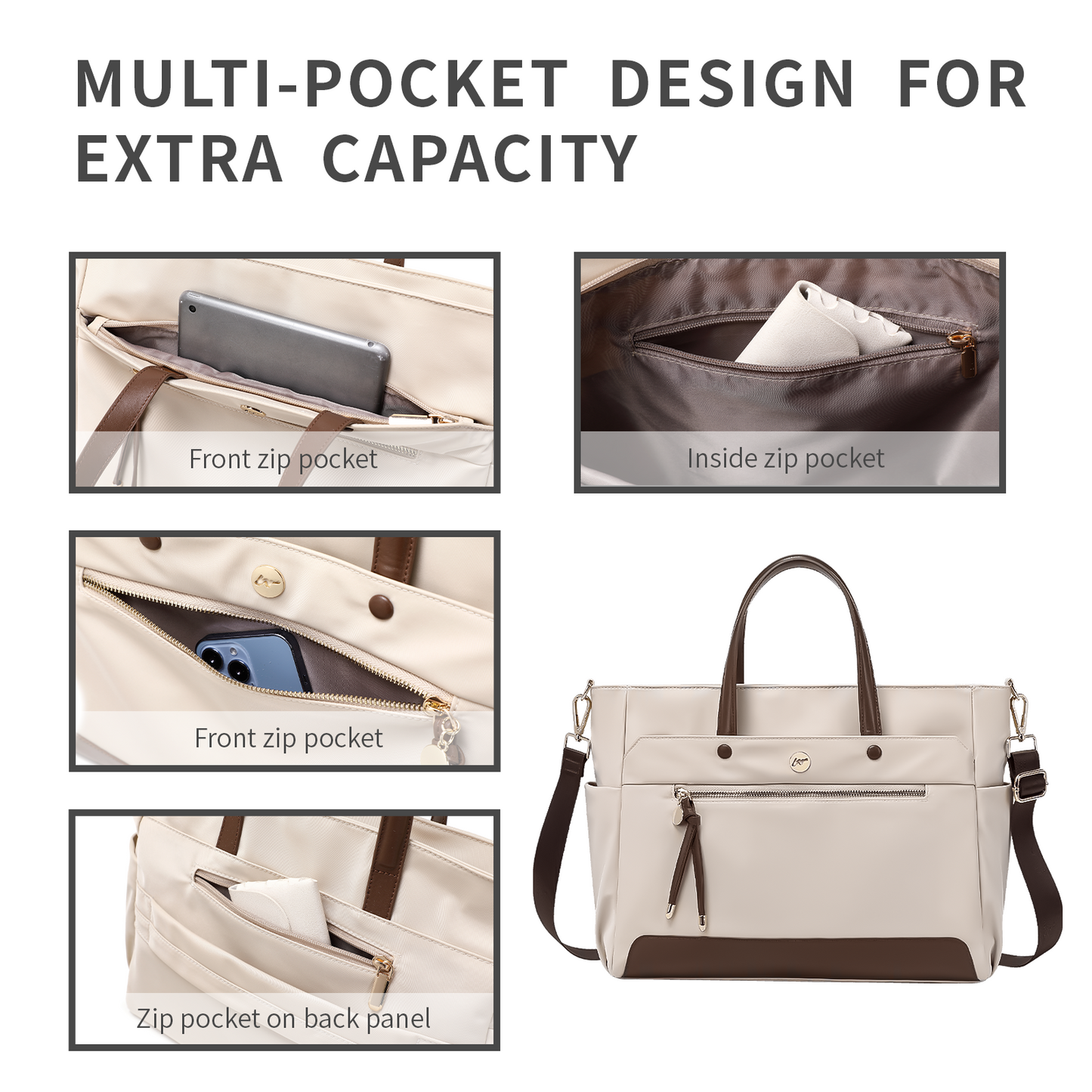 KEBEIXUAN Women's Laptop Bag - Stylish Shoulder Tote for Computers and Tablets, Ideal Work Handbag and Gift for Teachers