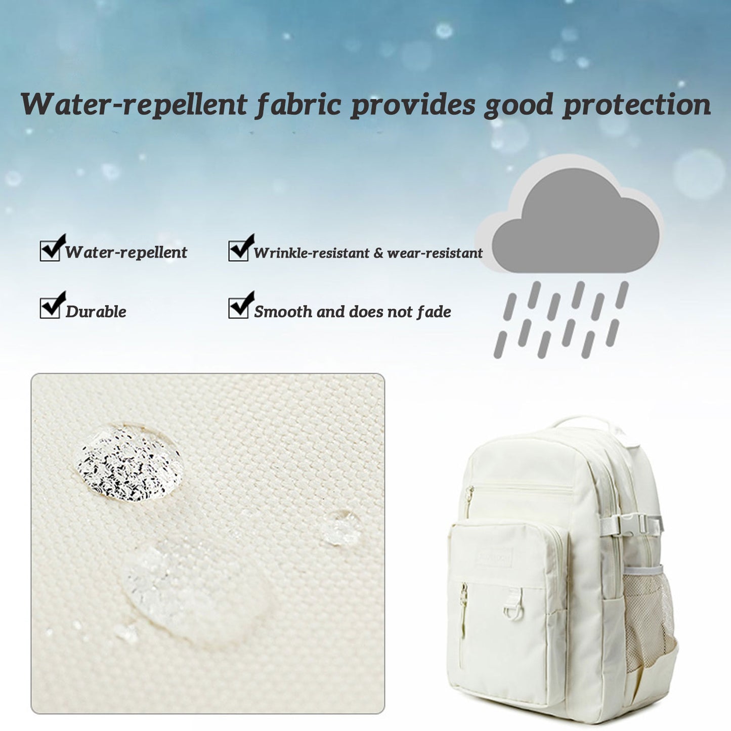 KEBEIXUAN Large School Backpack for Teen Girls – Stylish Bookbag with Laptop Sleeve for High School, College & Daily Use