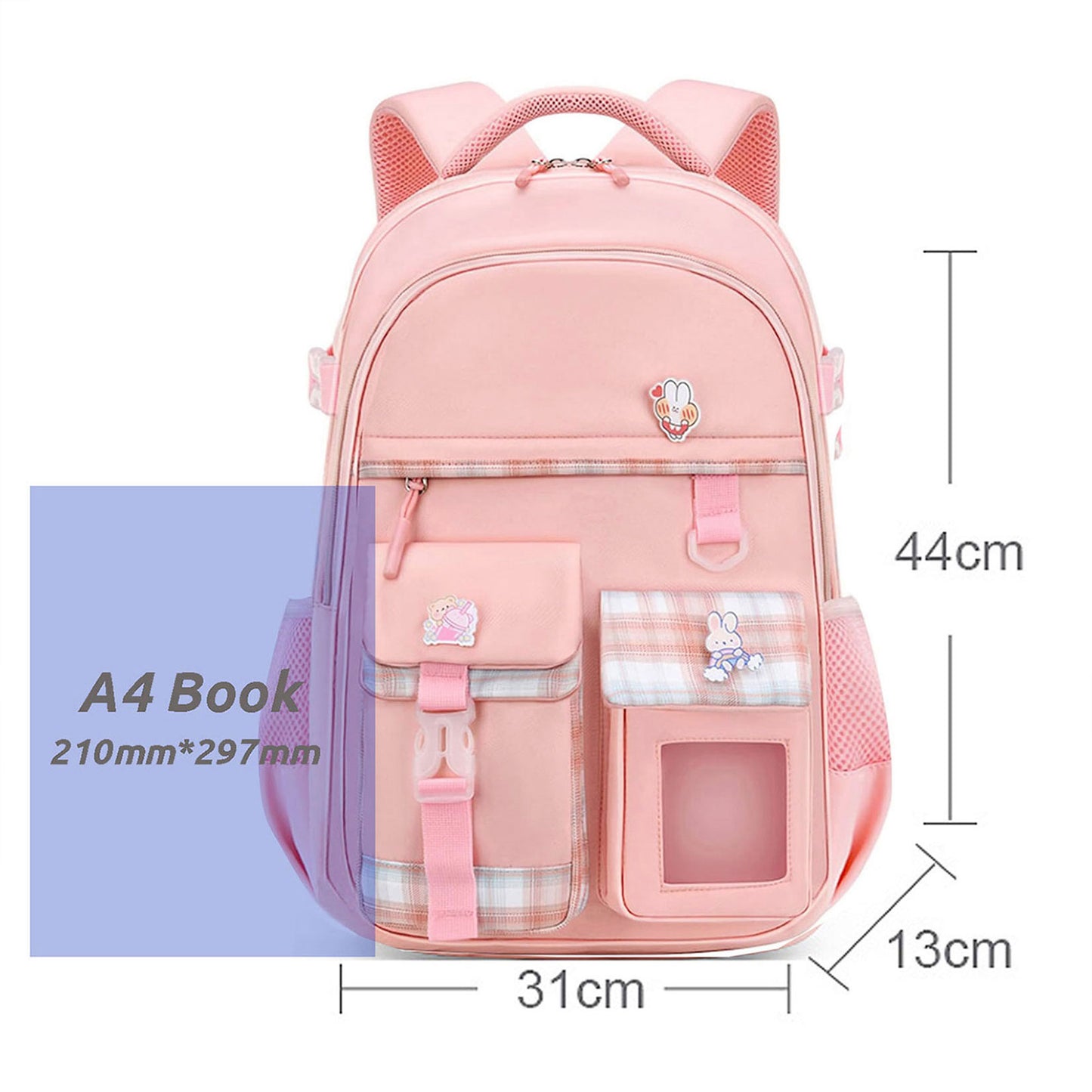 KEBEIXUAN 3-Piece School Bag Set for Girls – Kawaii Backpack with Lunch Bag & Pencil Case for Ages 6–15