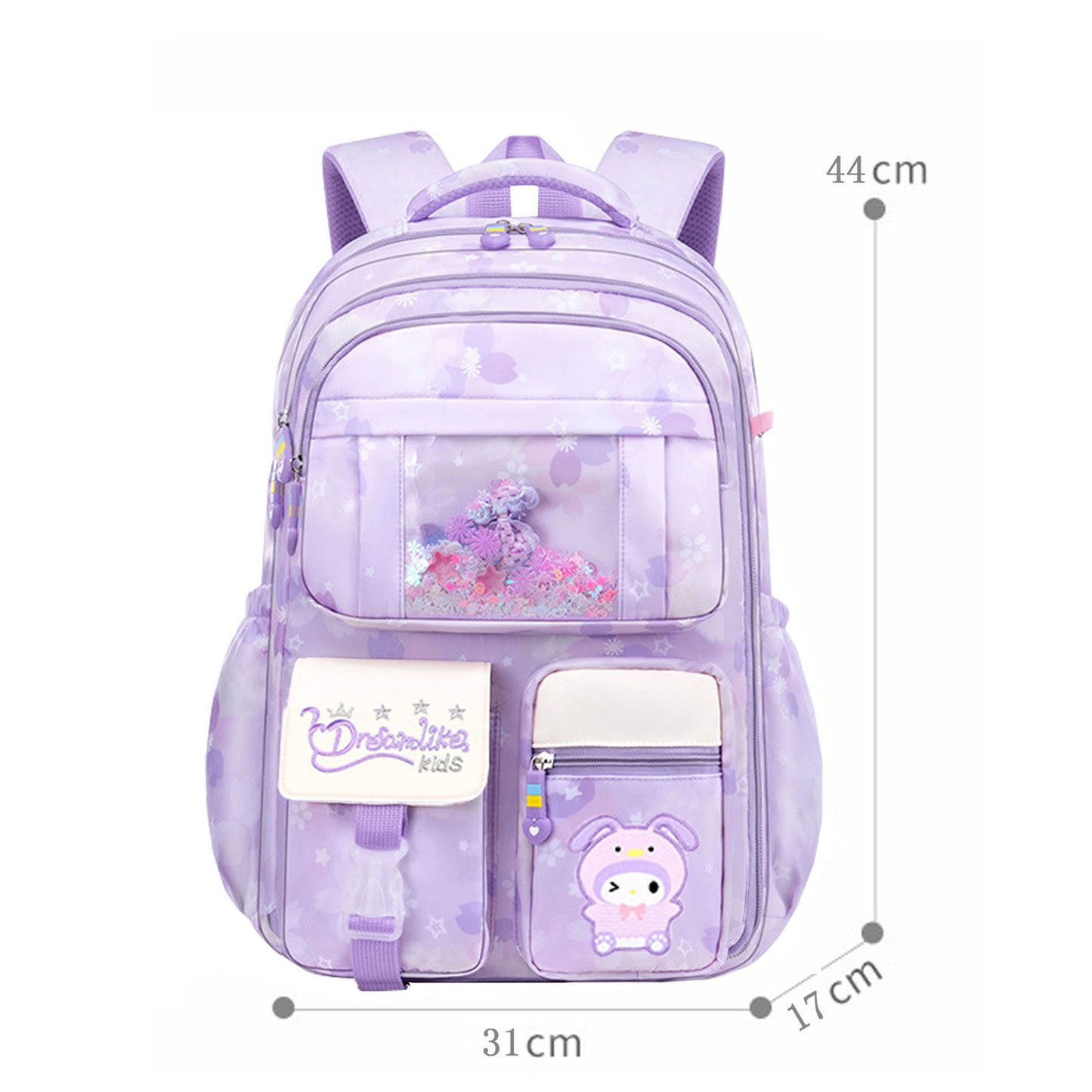 KEBEIXUAN Water-Resistant Large Capacity School Backpack for Girls – with Laptop Compartment