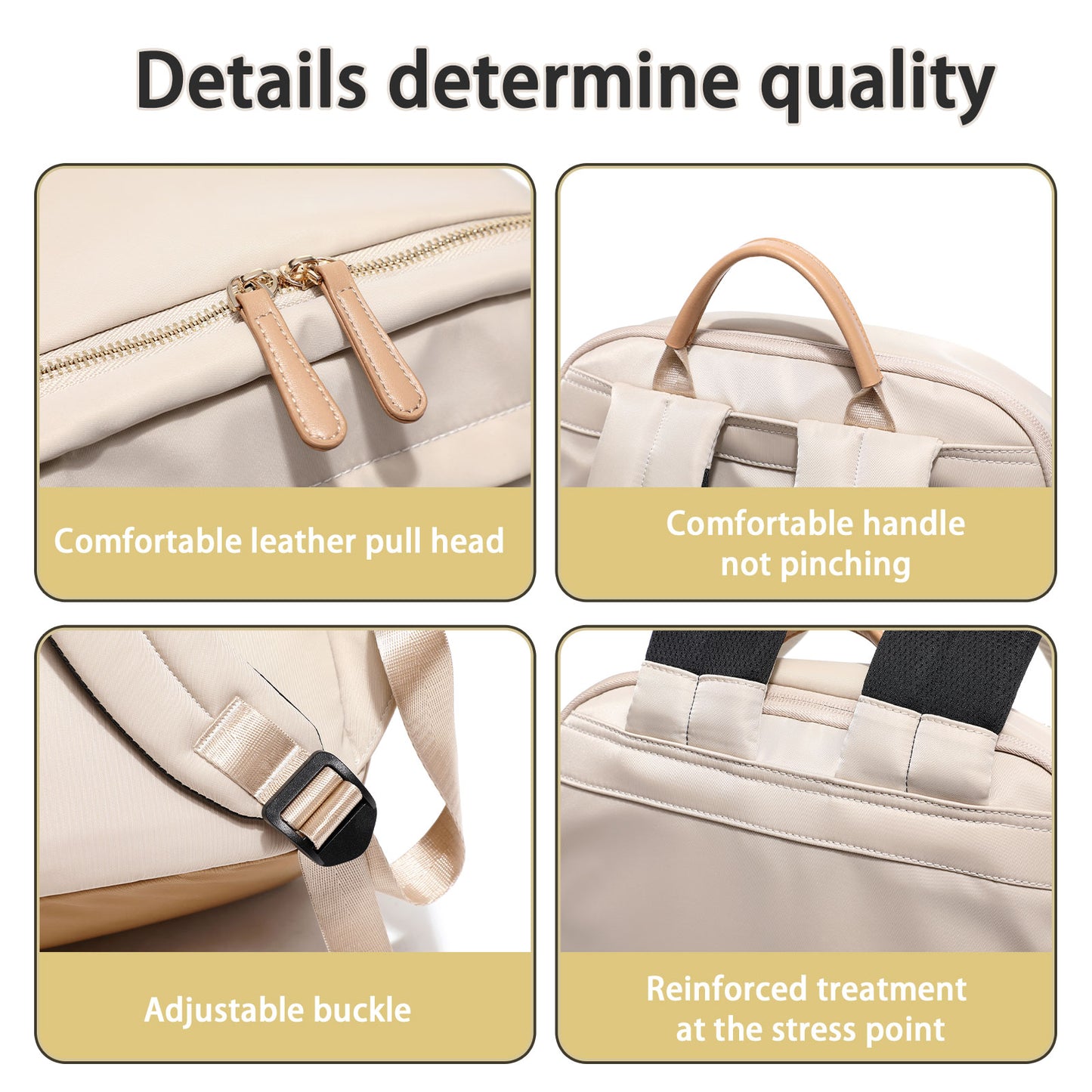 KEBEIXUAN Women’s Stylish Laptop Backpack – Waterproof Work Bag with Laptop Compartment for College, Travel & Daily Use