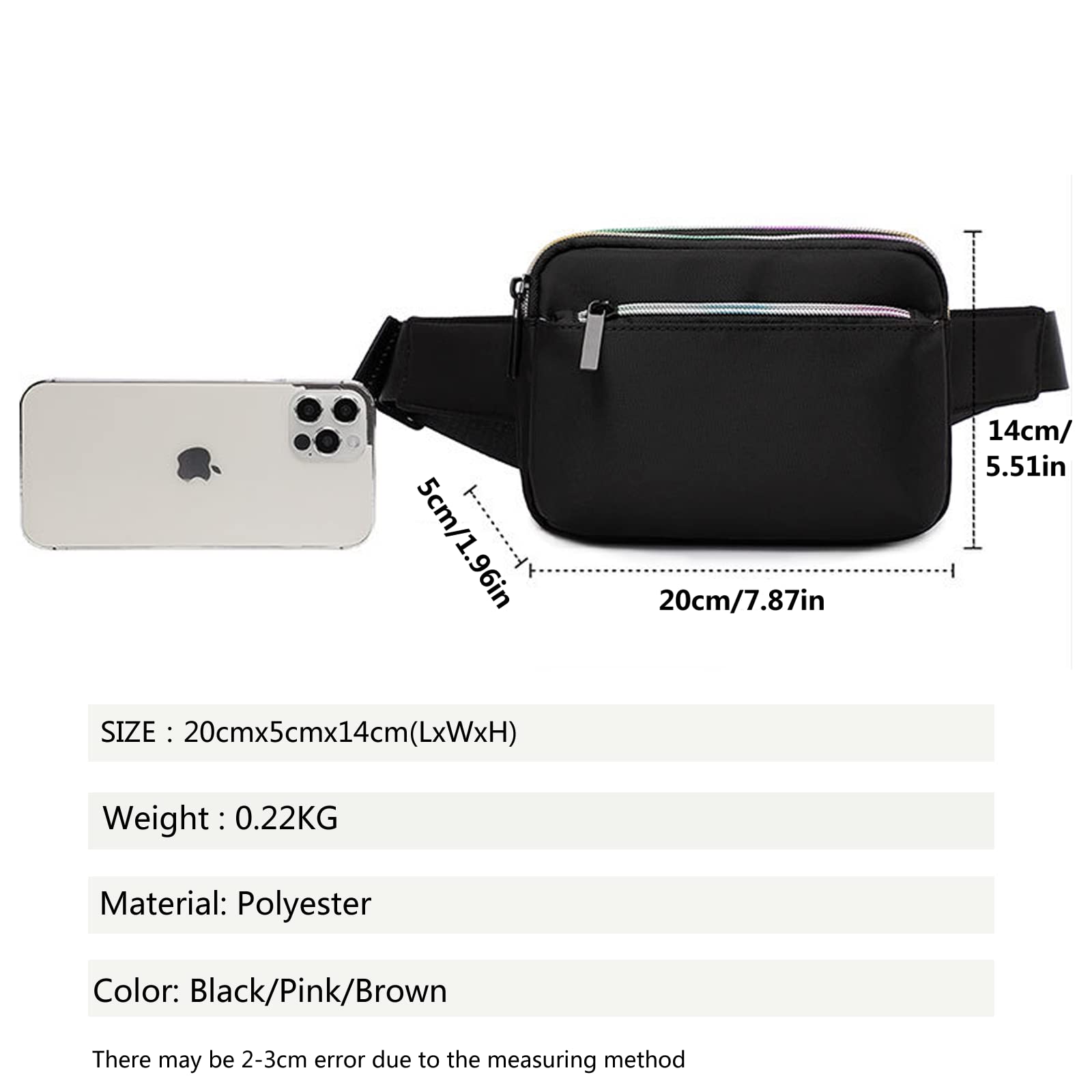 kebeixuan fanny pack belt bag stylish water repellent
