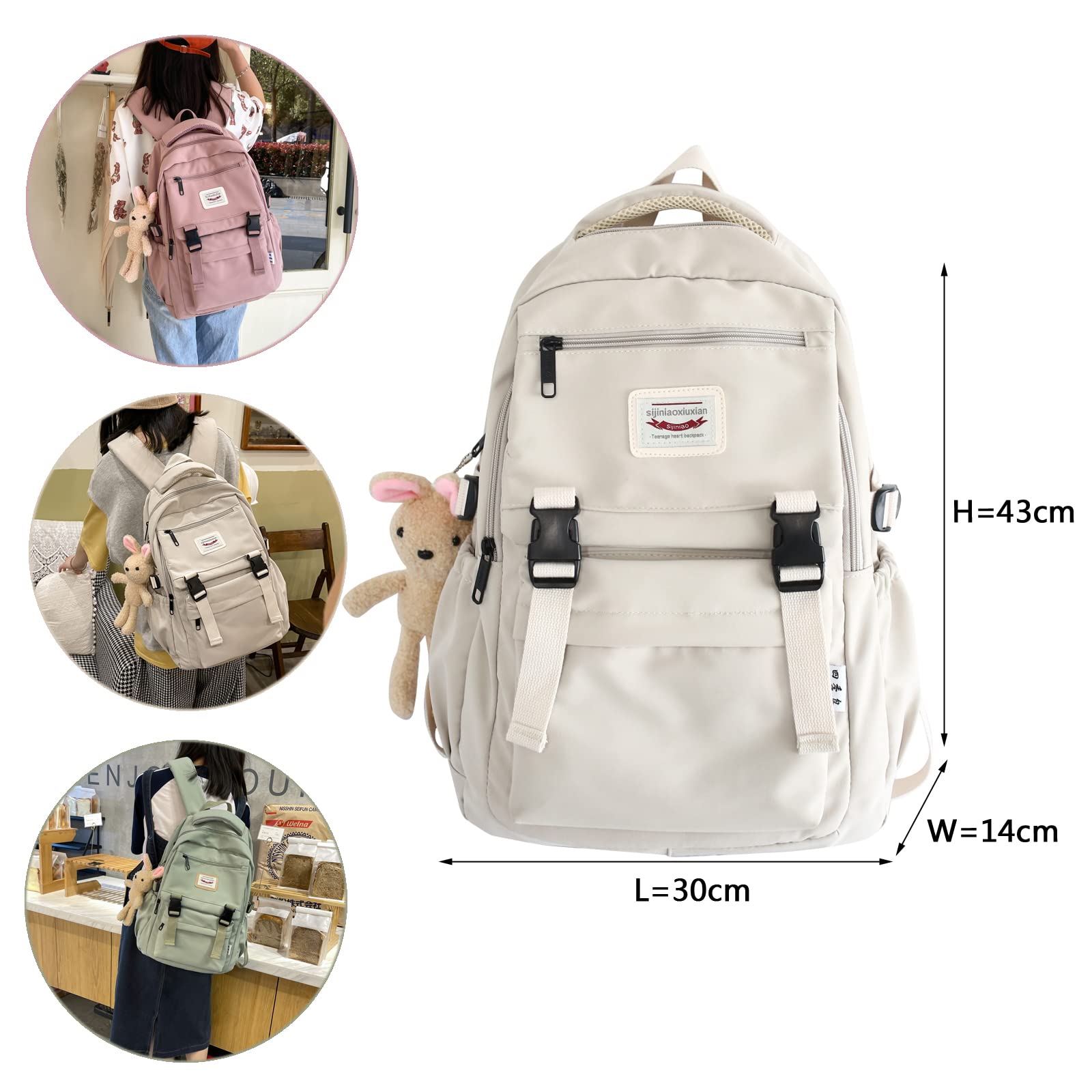 kebeixuan girls backpacks lightweight multiple compartments laptop