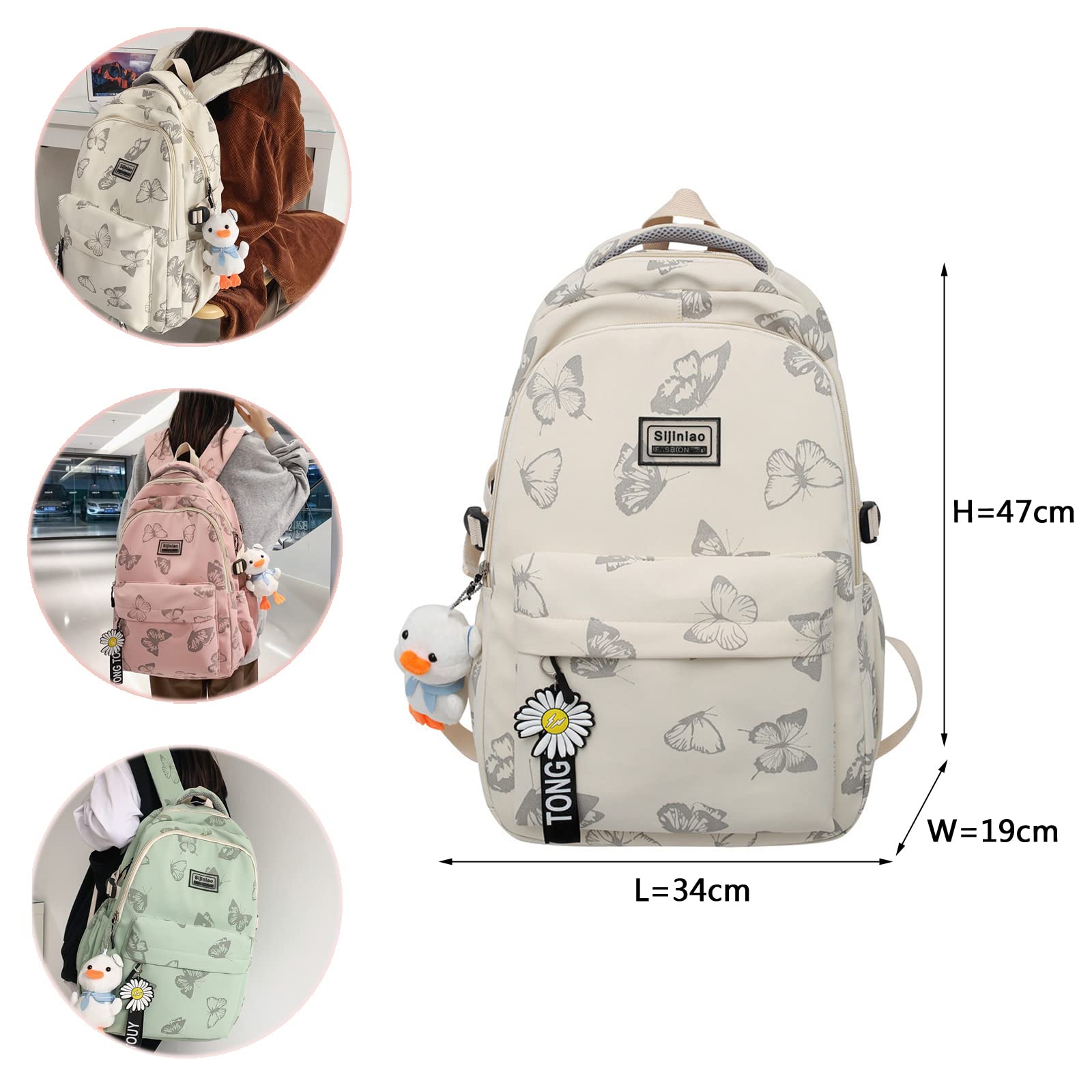 kebeixuan girls backpacks cute schoolbag water-repellent cute lightweight
