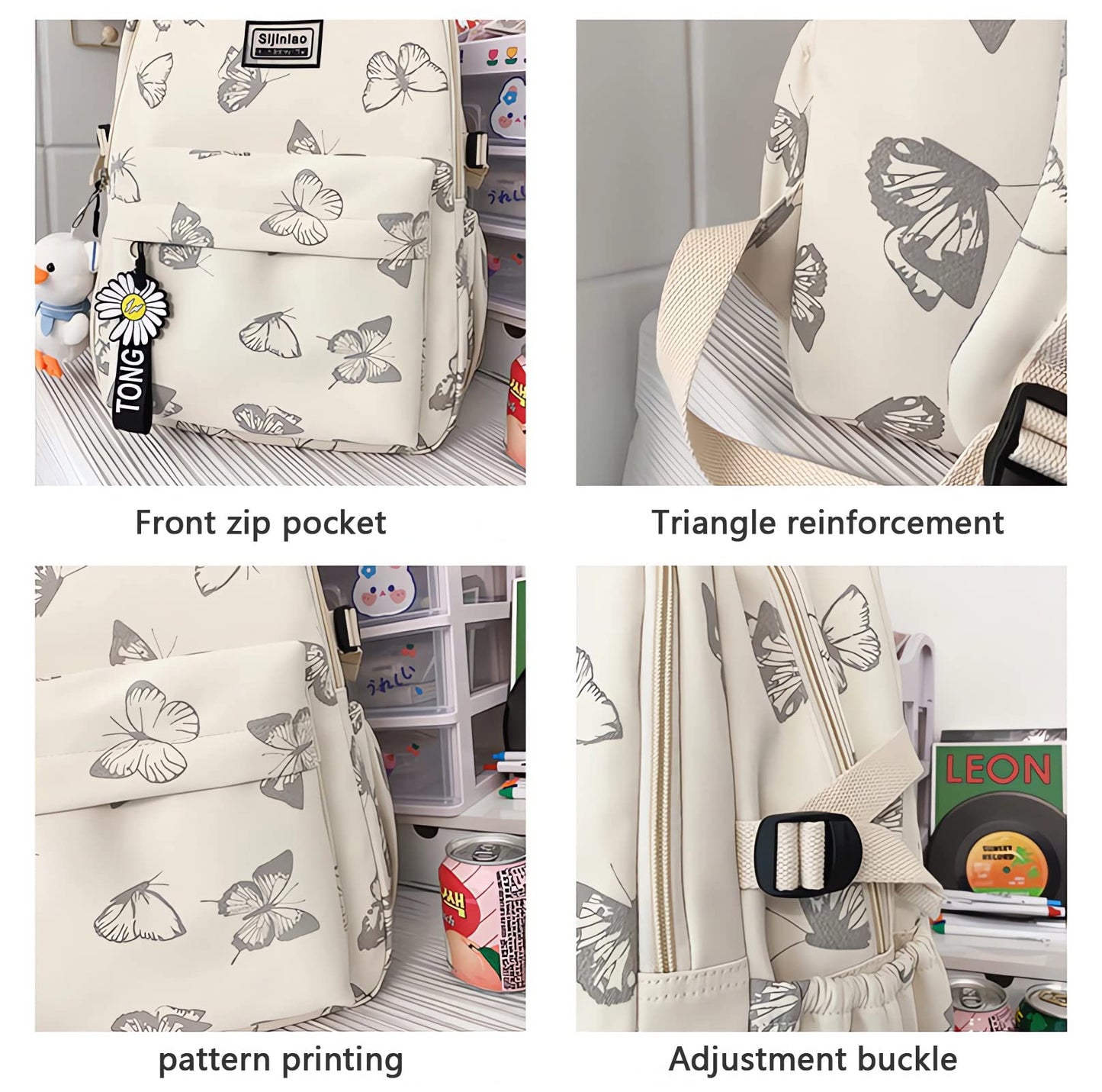 kebeixuan girls backpacks cute schoolbag water-repellent cute lightweight