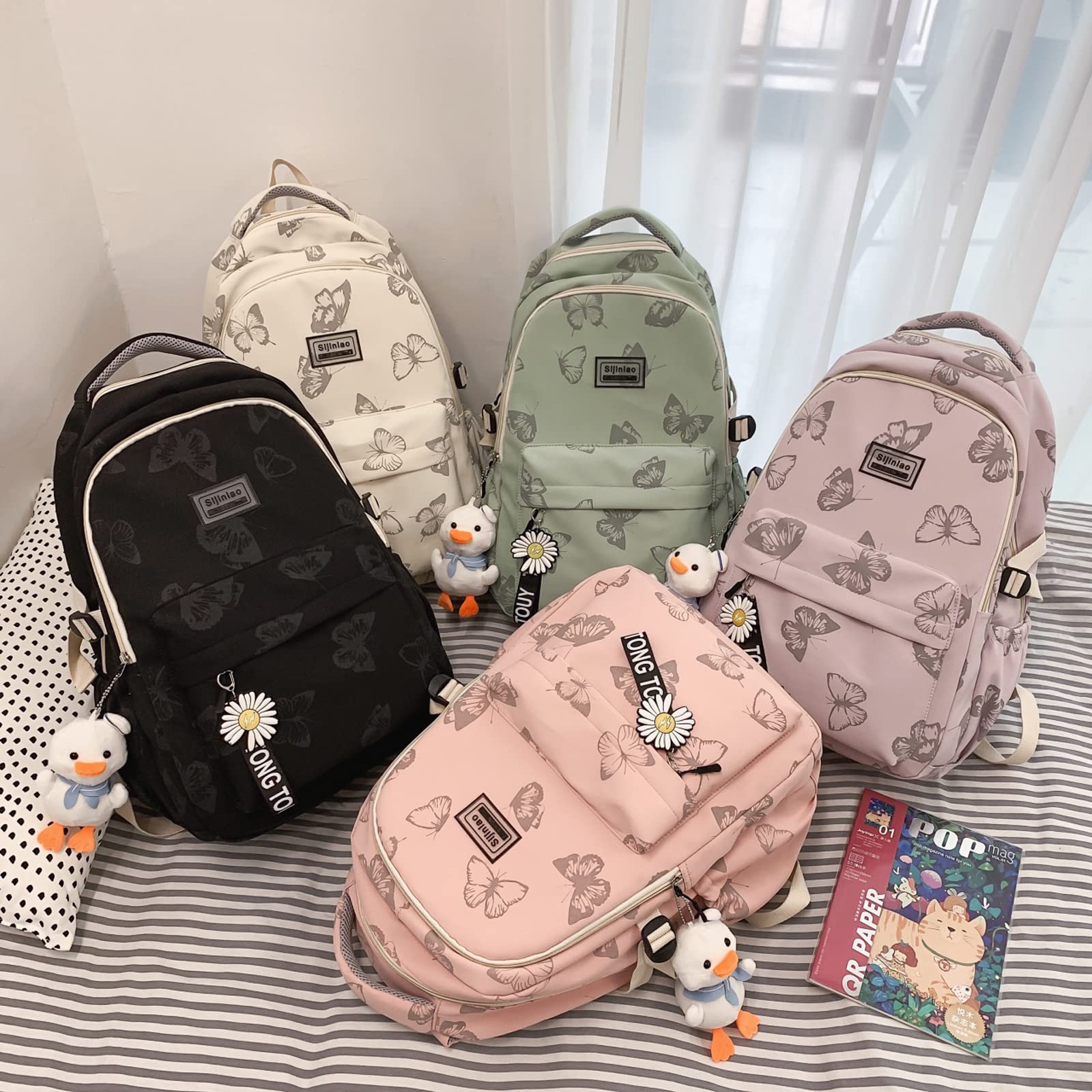 kebeixuan girls backpacks cute schoolbag water-repellent cute lightweight