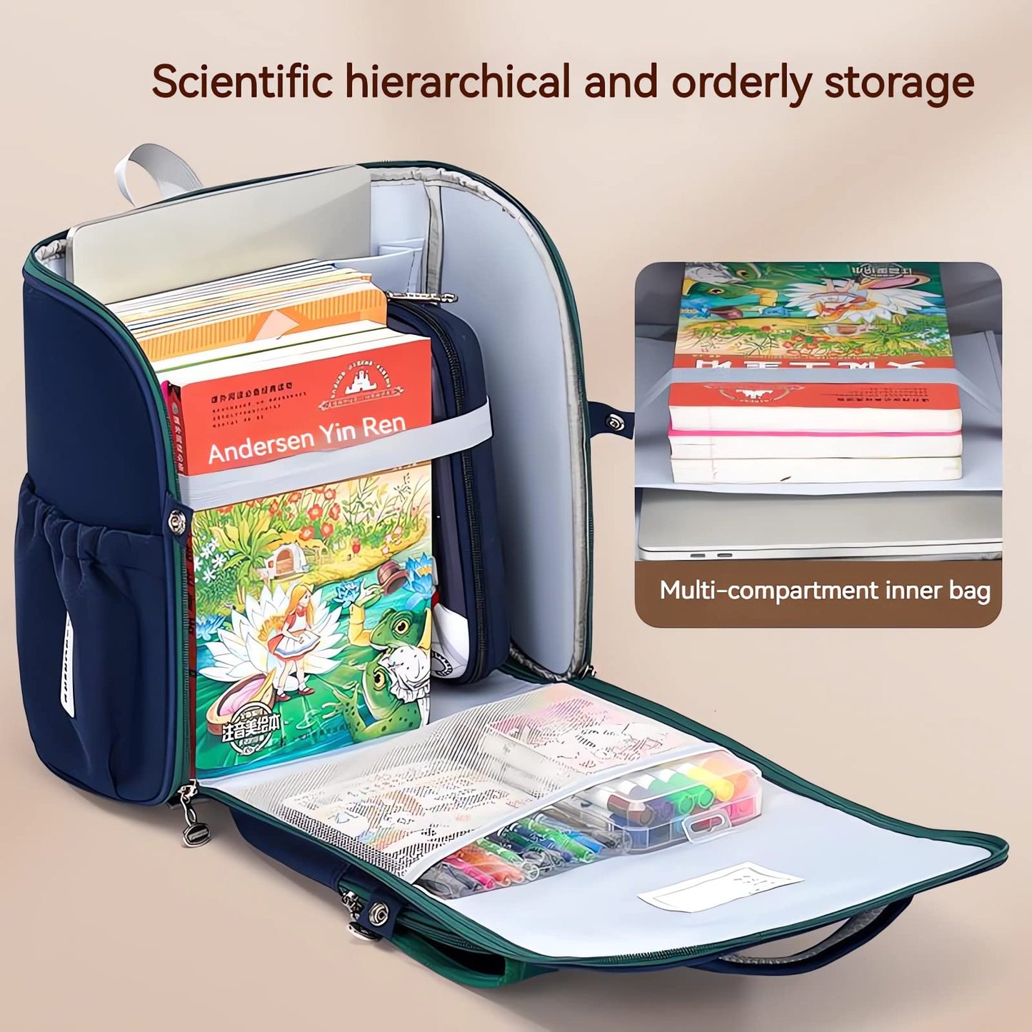 kebeixuan boys school backpack stylish foldable kids reflective bookbag