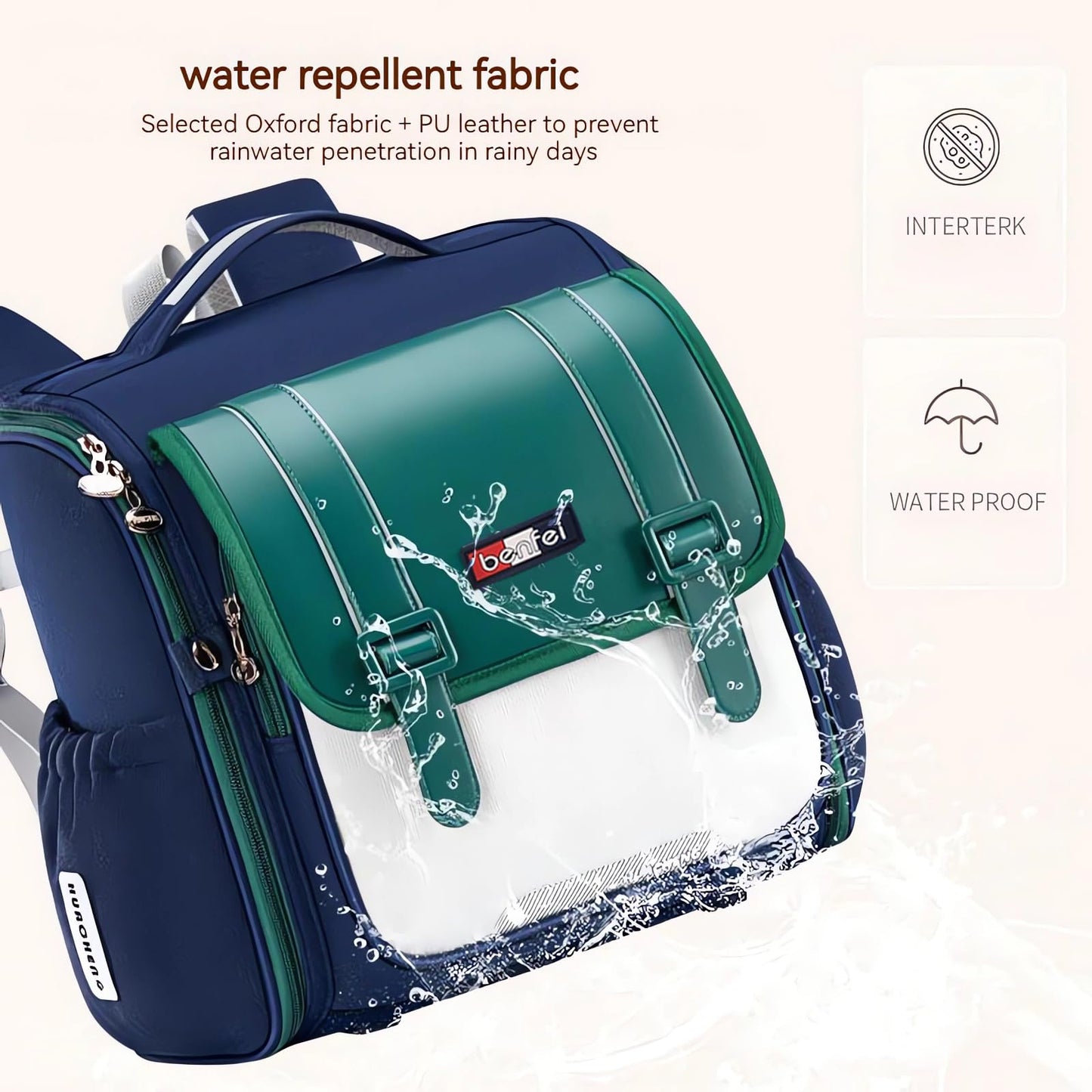 kebeixuan boys school backpack stylish foldable kids reflective bookbag