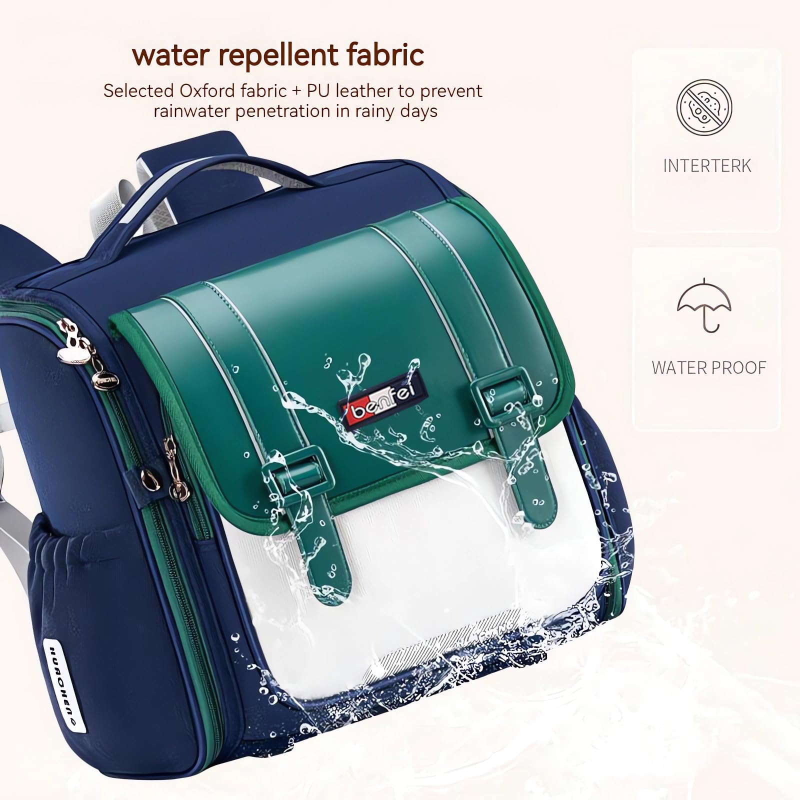 kebeixuan boys school backpack stylish foldable kids reflective bookbag