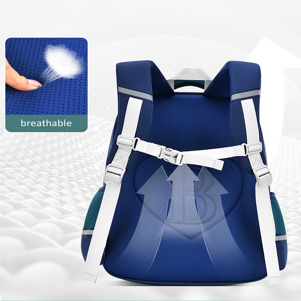 kebeixuan kids boys girls backpacks reflective schoolbag