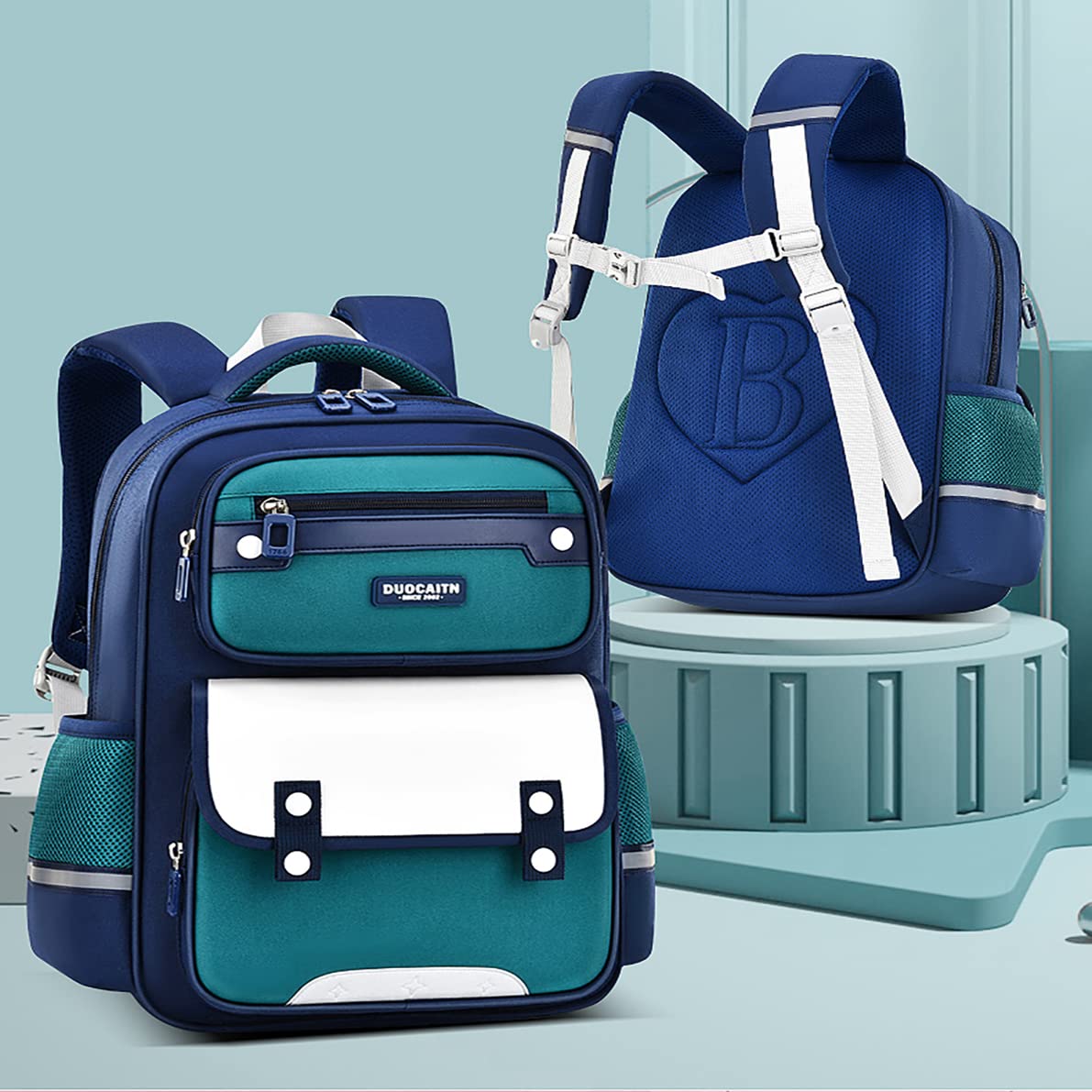 kebeixuan kids boys girls backpacks reflective schoolbag