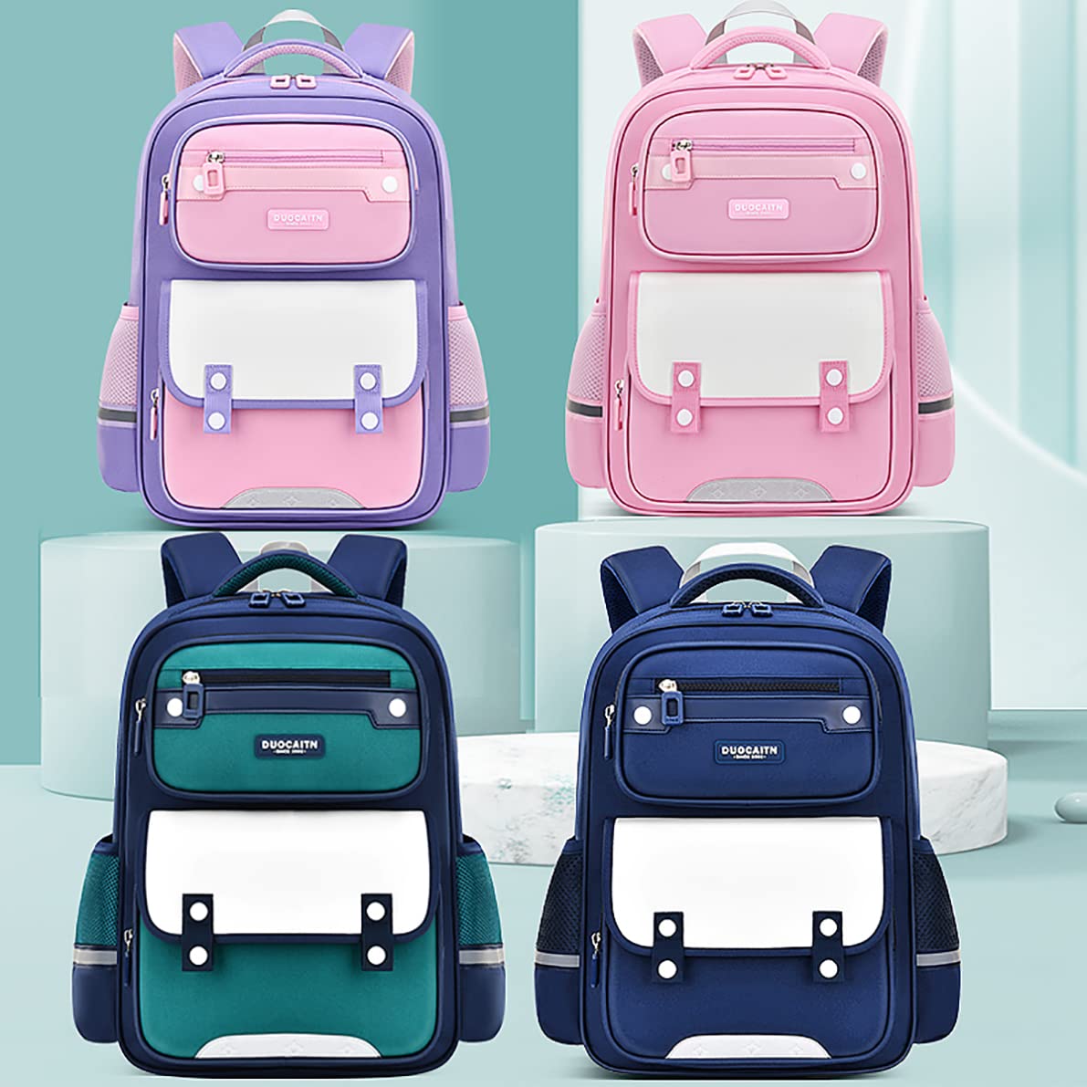 kebeixuan kids boys girls backpacks reflective schoolbag