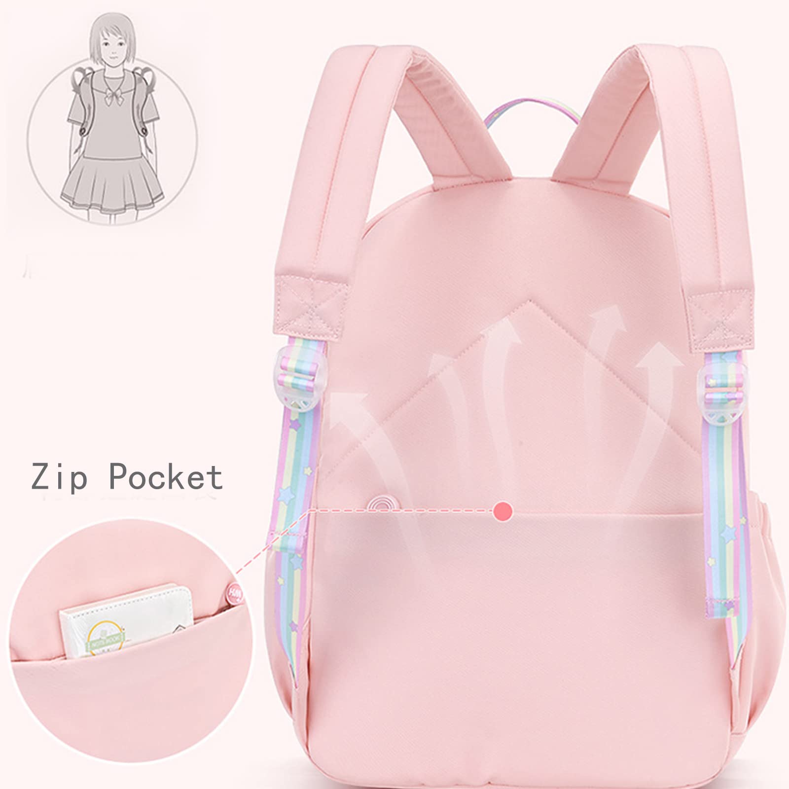 kebeixuan girls backpacks schoolbag cute aesthetic bookbag