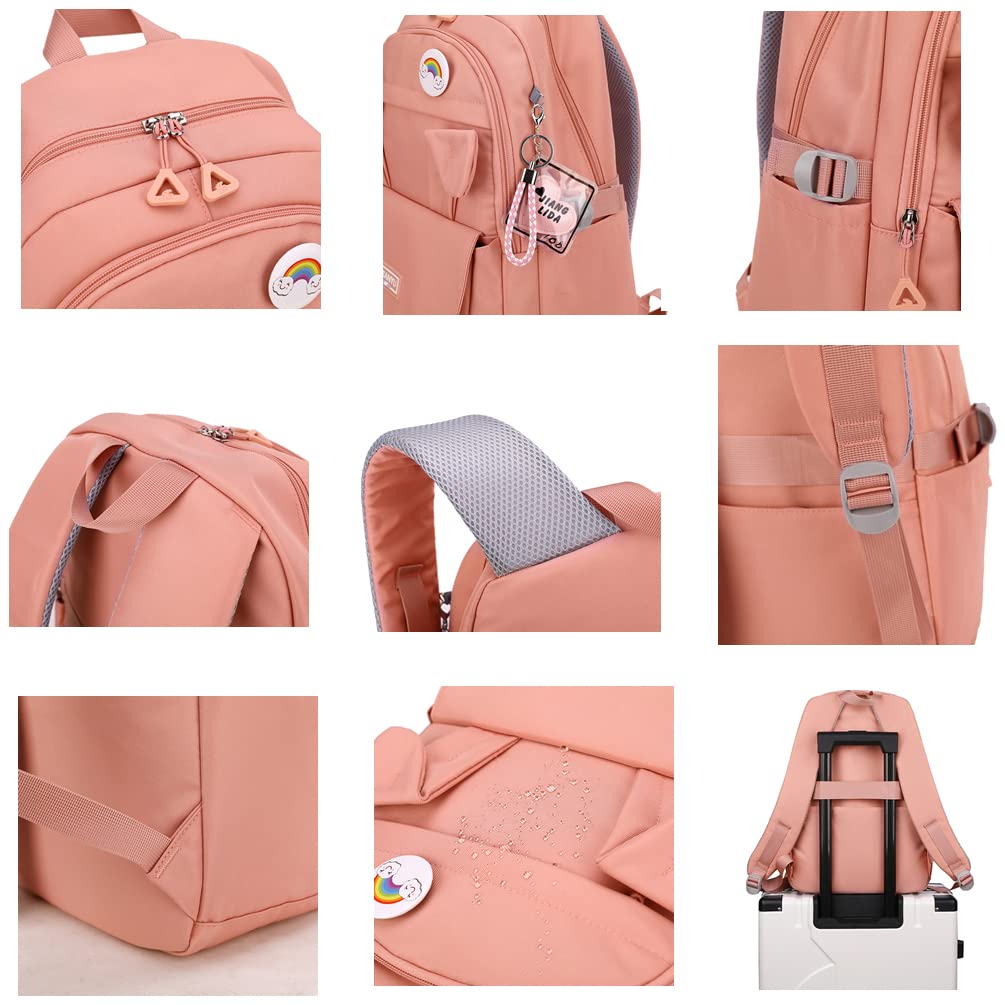 KEBEIXUAN Large Capacity Cute Bunny Ears Backpack for Girls