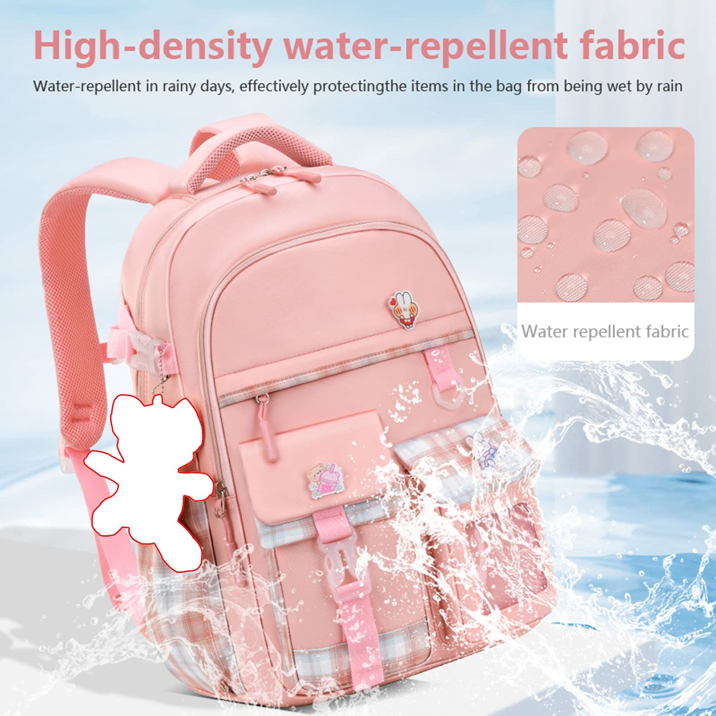 kebeixuan girls backpacks large bookbag laptop compartment