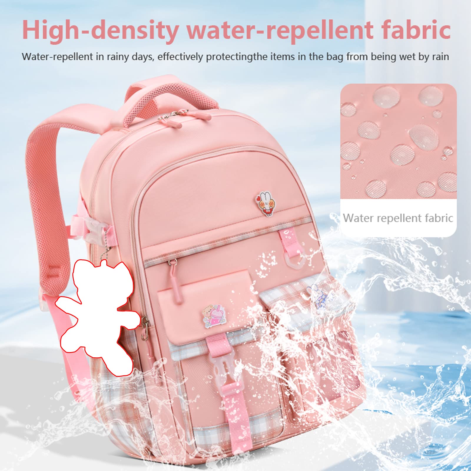 kebeixuan girls backpacks large bookbag laptop compartment