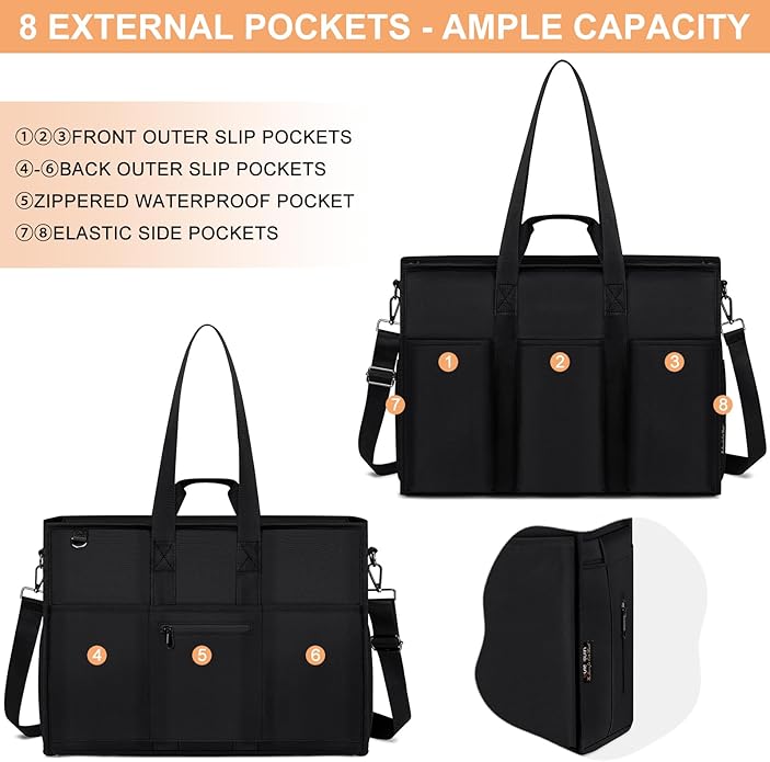 KEBEIXUAN Work Tote Bags for Women with Laptop Compartment Ideal for Teacher, Nurse, Professionals Versatile as Diaper Bag Laptop Tote