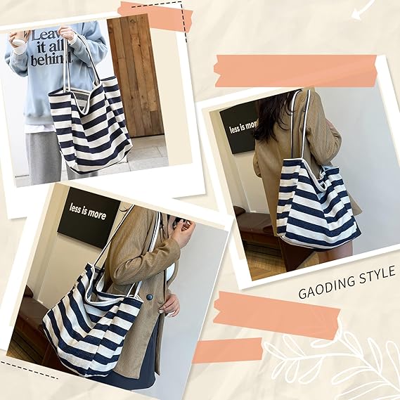 WYCY Canvas Tote Bag Tote Bags for Women Big Capacity Shoulder Bag with Inner Pocket for Work Beach Travel