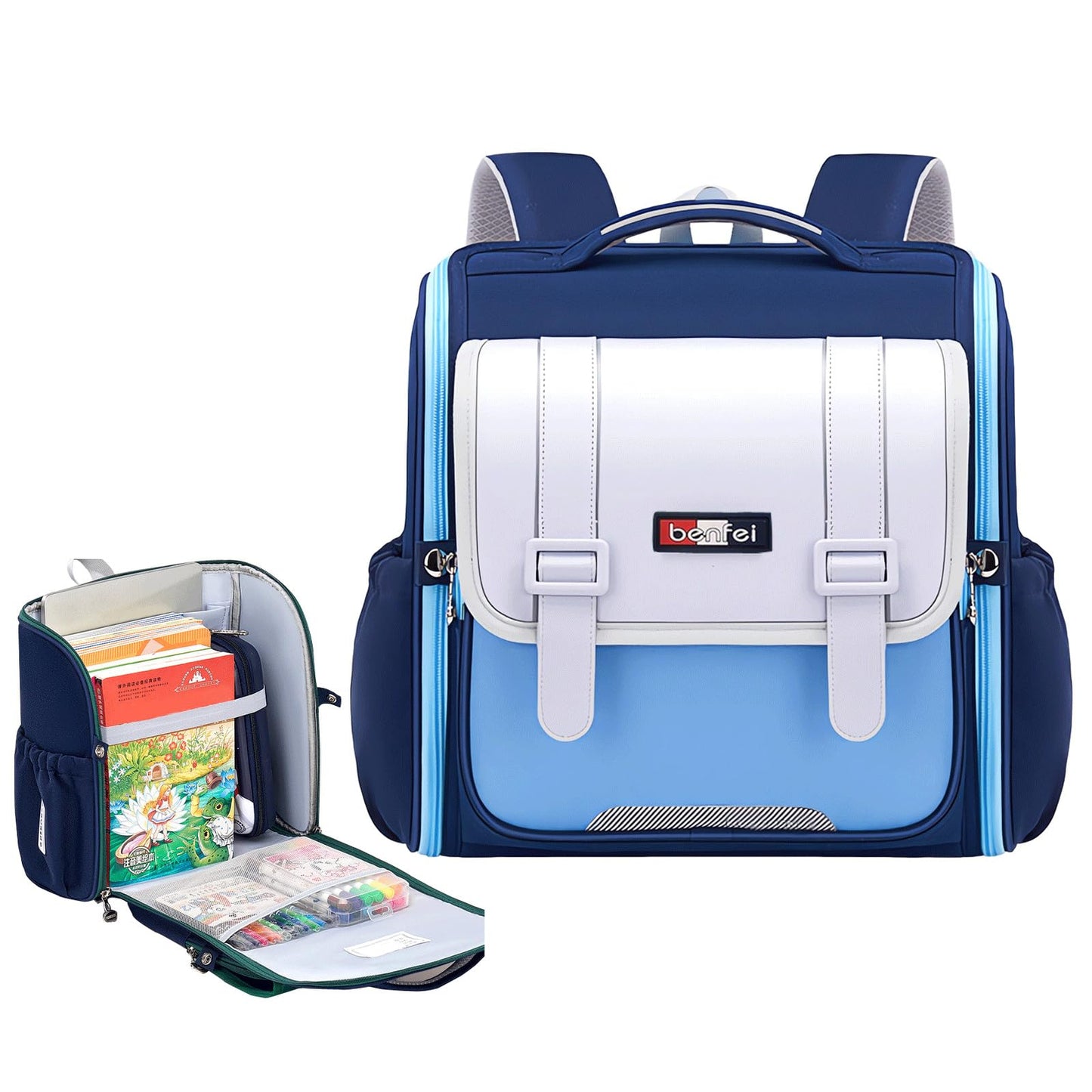 kebeixuan boys school backpack stylish foldable kids reflective bookbag