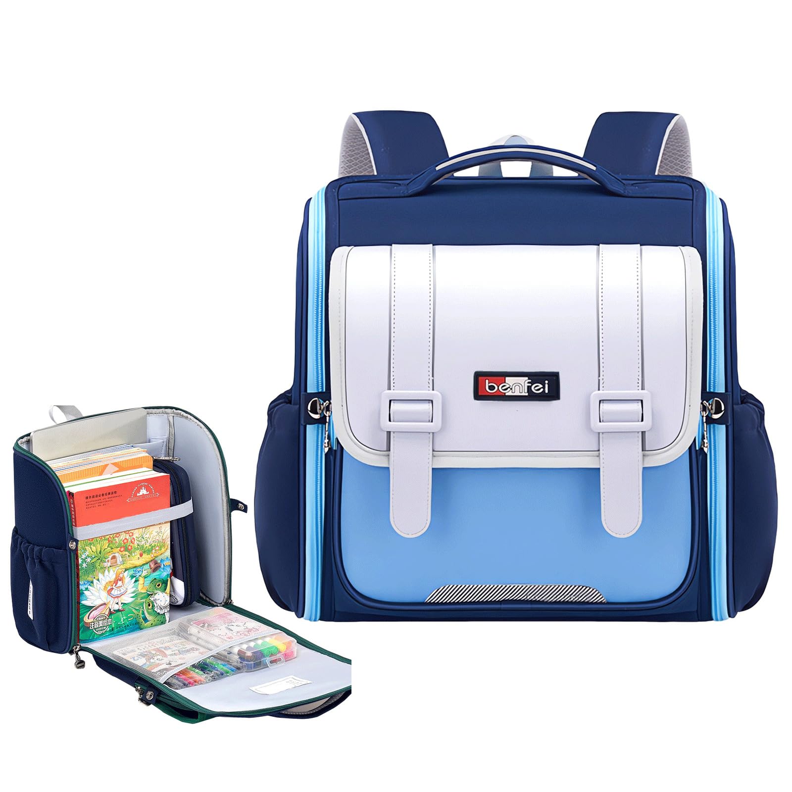 kebeixuan boys school backpack stylish foldable kids reflective bookbag