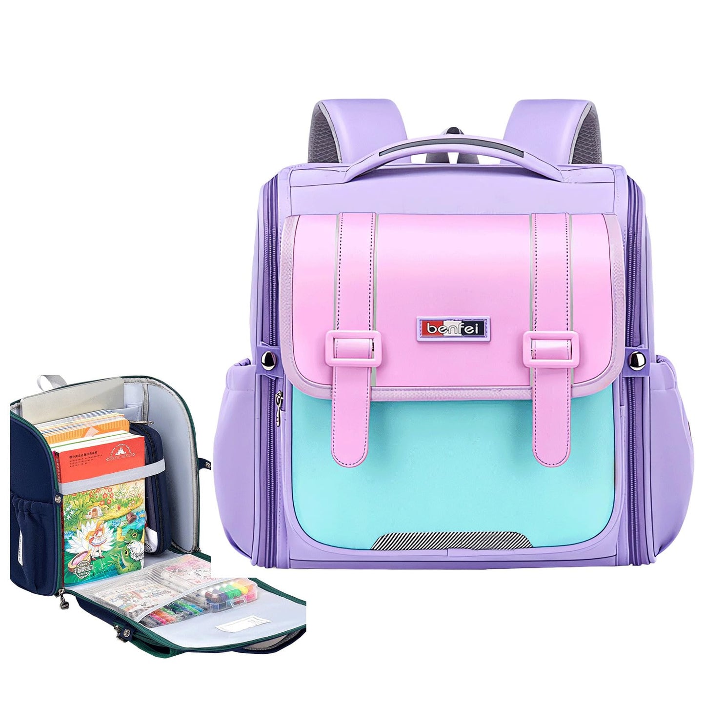 kebeixuan boys school backpack stylish foldable kids reflective bookbag