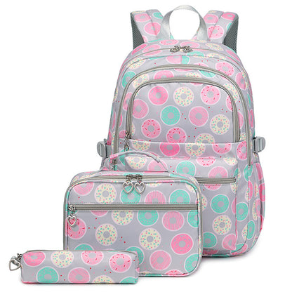 KEBEIXUAN Backpacks for Girls Casual Set with Lunch Bag