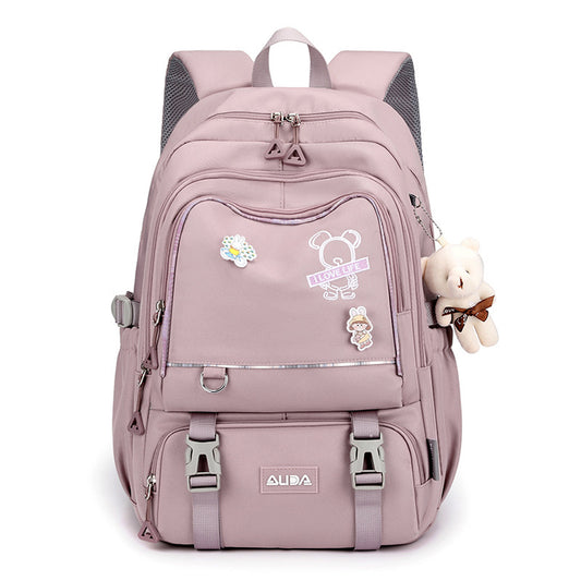 KEBEIXUAN Girls Backpacks Bear Bookbags Elementary Middle School Laptop Compartment