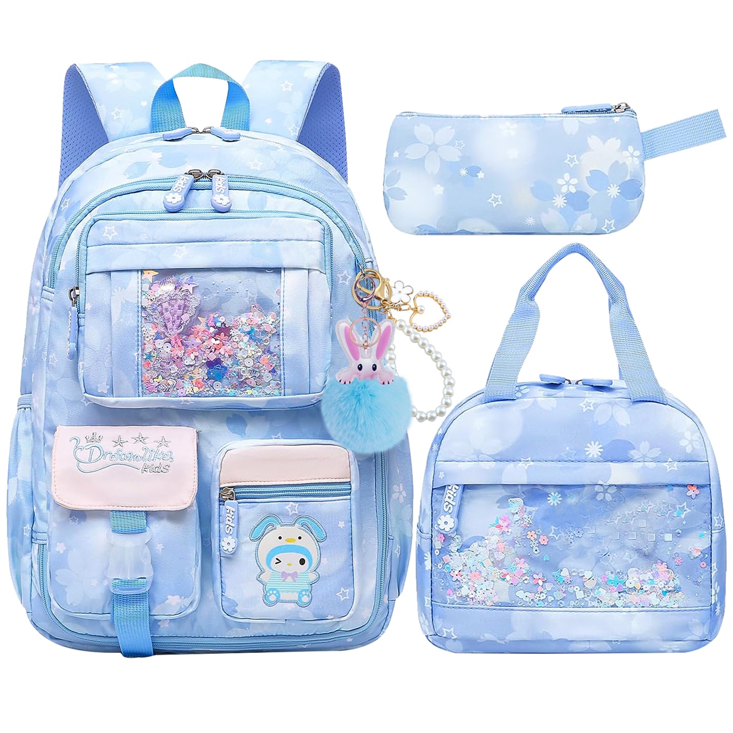 KEBEIXUAN Water-Resistant Large Capacity School Backpack for Girls – with Laptop Compartment