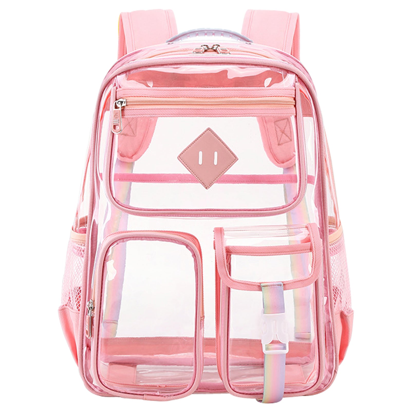 KEBEIXUAN Clear Backpack Heavy Duty PVC See-Through Bag