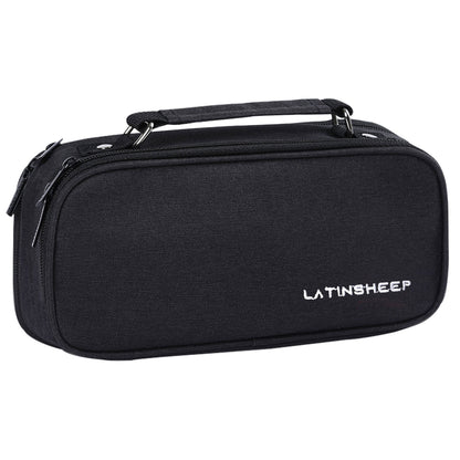 KEBEIXUAN Large Capacity Canvas Pencil Case - Durable Black Zippered Pen Organizer with Multiple Compartments