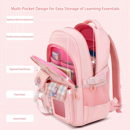 KEBEIXUAN 3-Piece School Bag Set for Girls – Kawaii Backpack with Lunch Bag & Pencil Case for Ages 6–15