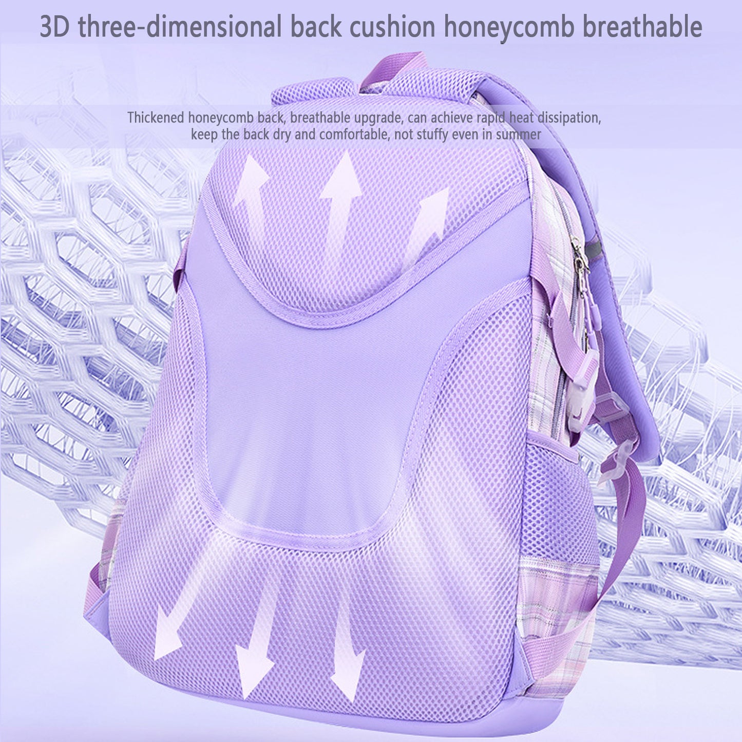 KEBEIXUAN Kids Backpack Set for Girls - Large School Bookbag with Compartments + Matching Lunch Bag & Pencil Case