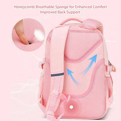 KEBEIXUAN 3-Piece School Bag Set for Girls – Kawaii Backpack with Lunch Bag & Pencil Case for Ages 6–15