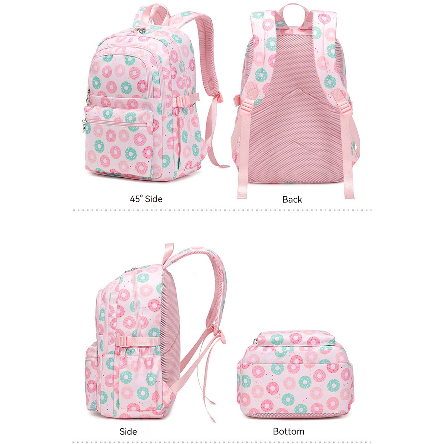 KEBEIXUAN Backpacks for Girls Casual Set with Lunch Bag