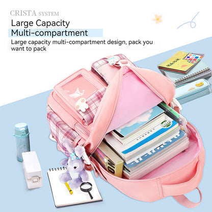 KEBEIXUAN Backpacks for Girls Kids Kawaii School Bag Bookbag