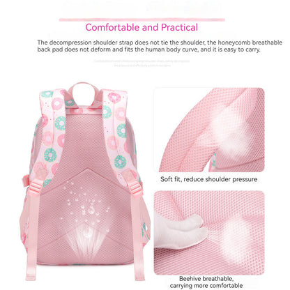 KEBEIXUAN Backpacks for Girls Casual Set with Lunch Bag