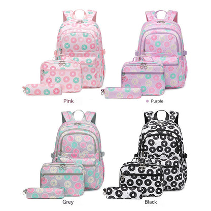 KEBEIXUAN Backpacks for Girls Casual Set with Lunch Bag