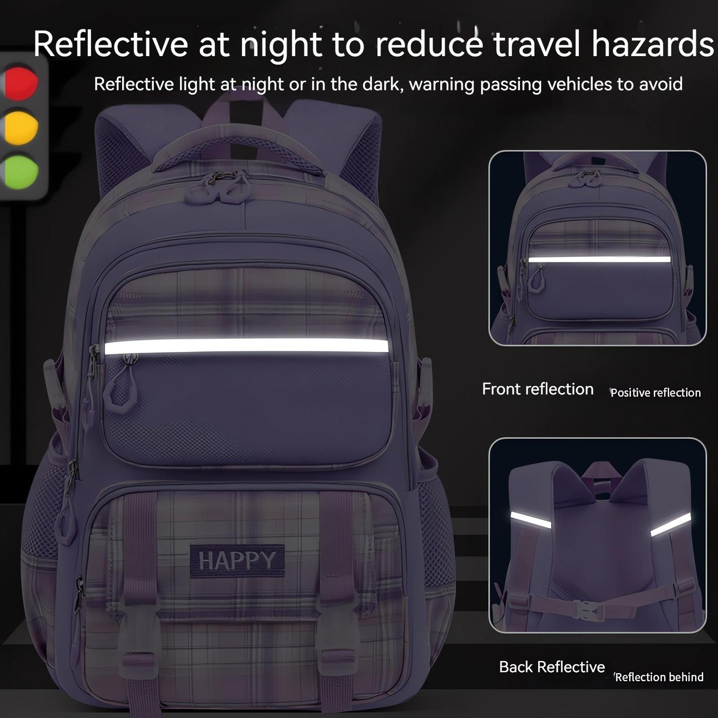 KEBEIXUAN Kids Backpack Set for Girls - Large School Bookbag with Compartments + Matching Lunch Bag & Pencil Case